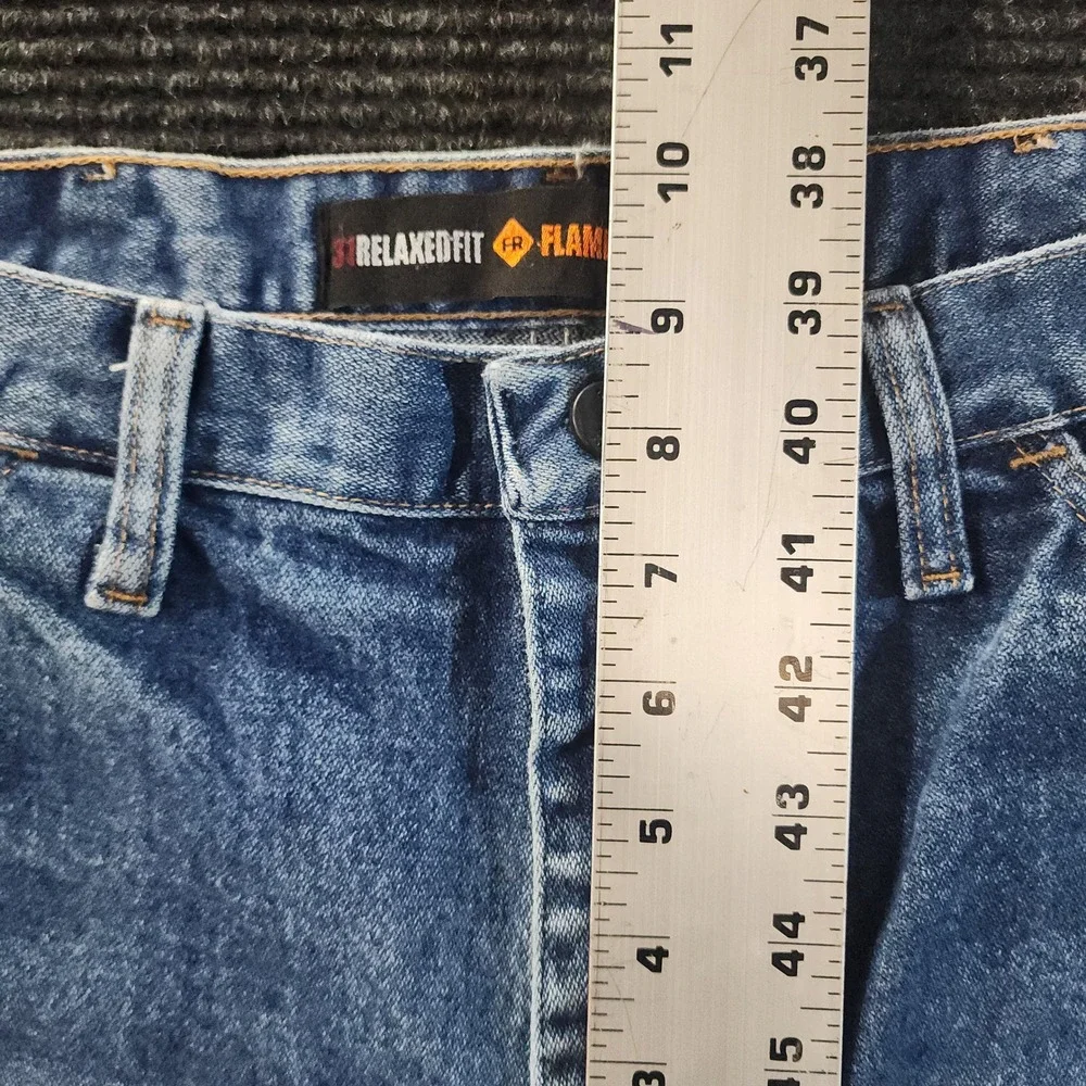 Wrangler FR Flame Resistant Relaxed Fit Jeans Blue FR31MWZ Mens 36x34